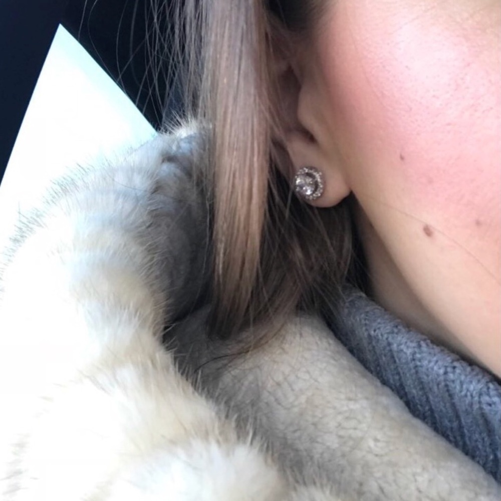 Cubic Zirconia Stud Earrings - Picture 5 of 6